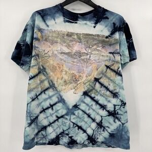 VTG 90s Tie Dye Kingstree Animal T-Shirt Mens XL Lion Tiger Single Stitch USA